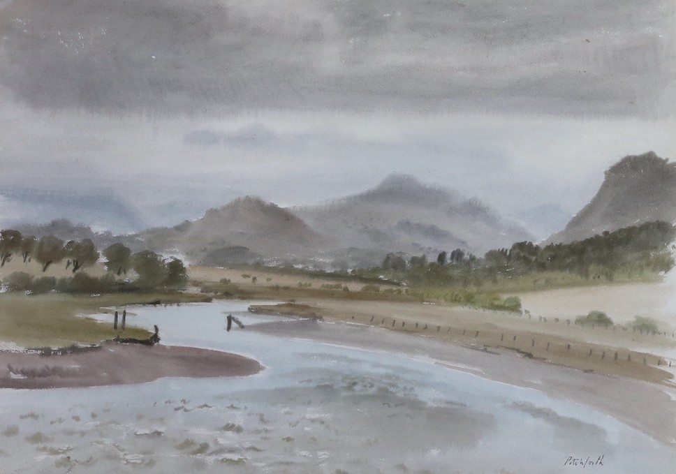 Roland Vivian Pitchforth RA ARWS (1895-1982), watercolour, River landscape, signed, 45 x 62cm